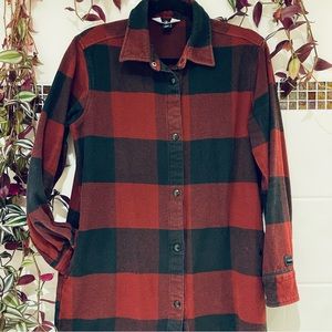 Volcom red buffalo plaid shacket